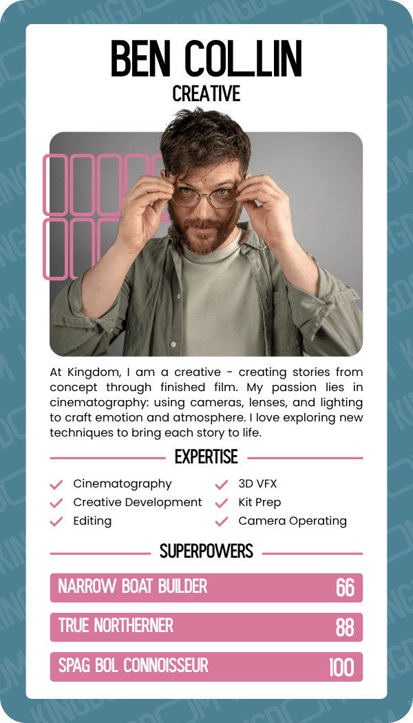 Top Trumps Card for Ben Collin, Creative at Kingdom Creative